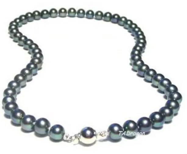 17.5&quot 8-9MM AAA Genuine Cultured Black Pearl Necklace | Украшения и аксессуары