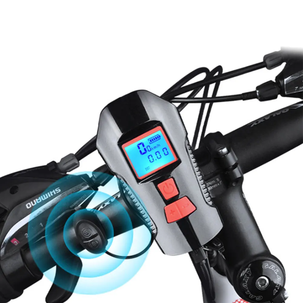 Cheap Night Ride Bicycle Light Code Table Glare Front Light Waterproof USB Charging Horn Light Riding Flashlight Headlight 16