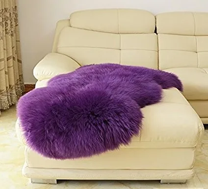 Романтический фиолетовый 2x3 футов из натуральной овчины ковер эркер ковер из меха овцы для дома гостиной Unqiue коврик для дивана