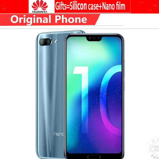 

Original 5.84" Honor 10 Android 8.1 Kirin 970 Octa Core AI Mobile Phone face ID 2280x1080 24.0MP+16.0MP NFC 6GB 128GB