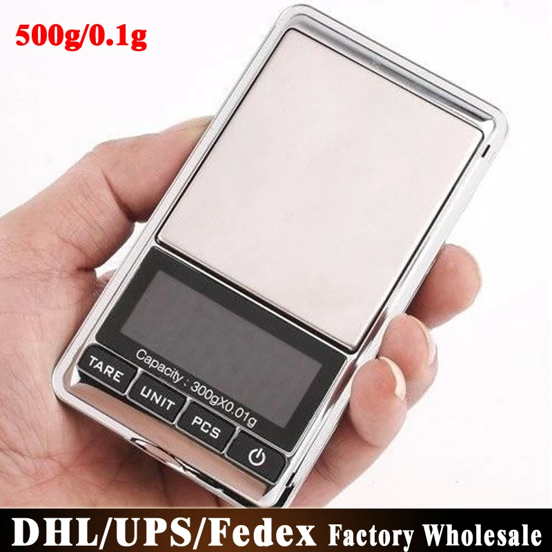 Free DHL Fedex 200pcs/lot Electronic LCD 500G/0.1G Digital Pocket