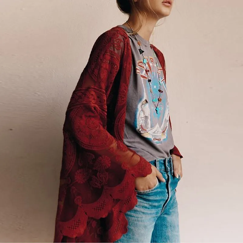 TWOTWINSTYLE Lace Women Shirt Tops Lace Up Flare