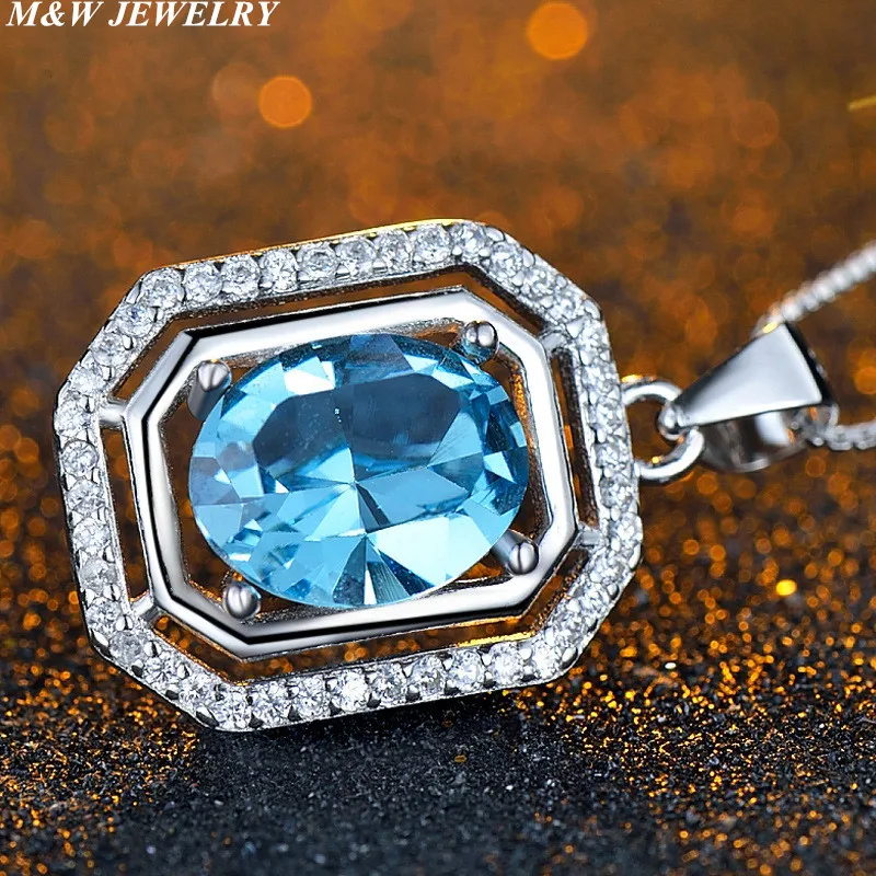 M&W JEWELRY Fashion 925 Sterling Silver Square for Women