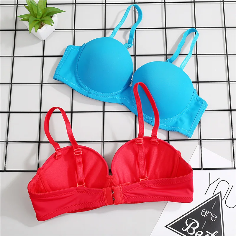 Coffee Seamless thicken cup Bra Solid Sexy Plunge T-shirt Underwear Women Push Up Bra Everyday Soft Lingerie wedding dress bra plus size bras