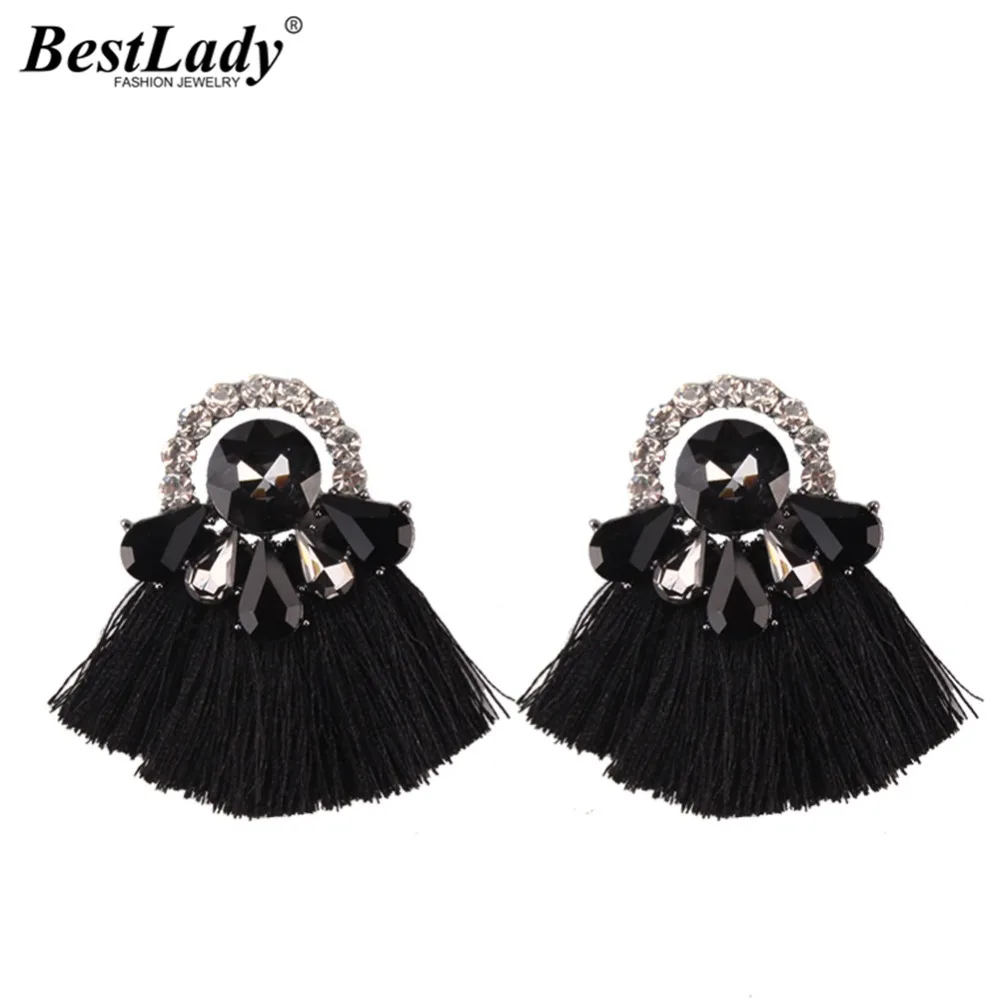 

Best lady Fashion Multicolored Tassel Earrings For Women Holiday Bohemian Jewelry Fringed Statement Drop Dangle Earrings Hot