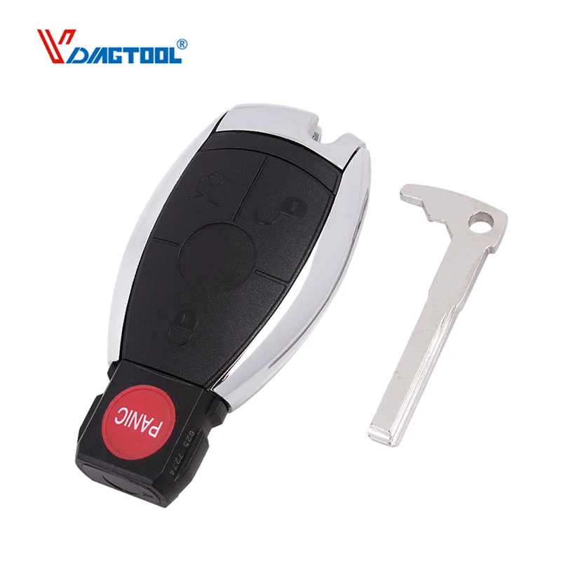 

4 Buttons Remote Car Key Shell fit For Mercedes Benz E C R CL GL SLK With Battery Clamp Holder Key Case Keyless Fob Uncut Blade