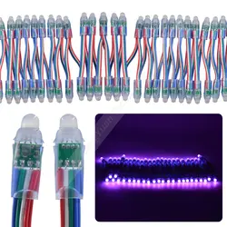 Светодиодное освещение модулей Нет IC 200 шт. lumineuse LED пиксель строка cordas de Luzes Decorativas 12 мм DC5V/12 В водонепроницаемый rgb led модуль