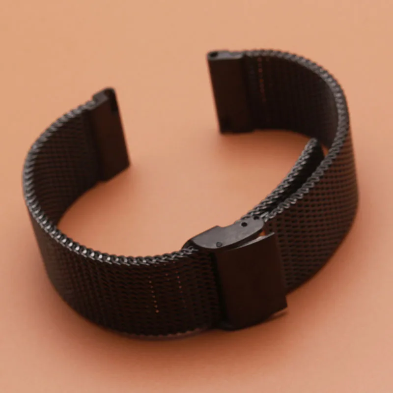 Ремешок для часов 22 мм черный из нержавеющей стали Samsung Gear S2 S3|black strap|replacement strapstrap