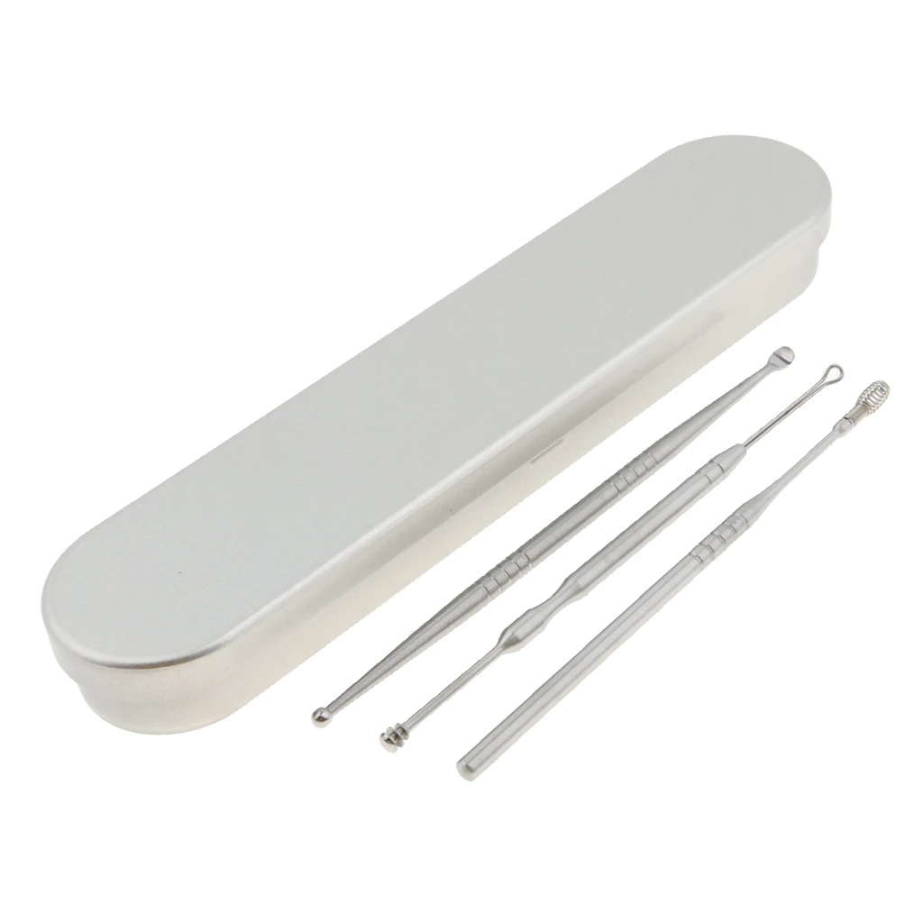 3Pcs Ear Wax Removal Tool Cleaning Set with Storage Box Kids Adults Daily
