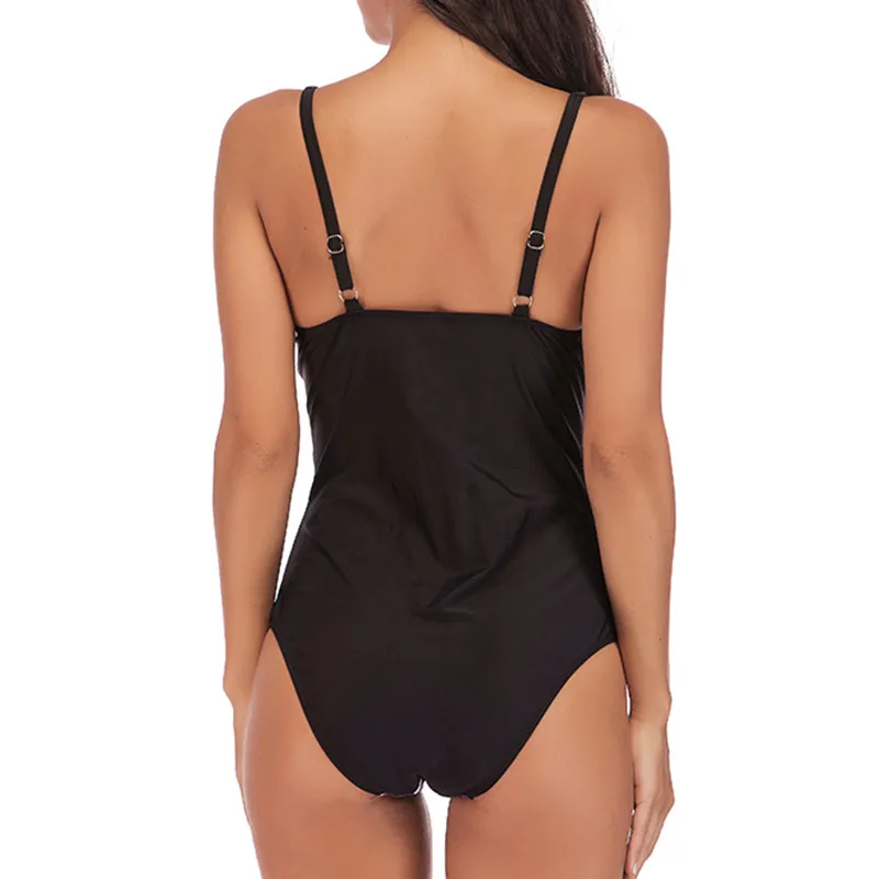 One Piece Swimsuit Plus Size Swimwear Women Push Up Bathing Suit Vintage Monokini Bodysuit Beach Wear High Cut Swim Suit