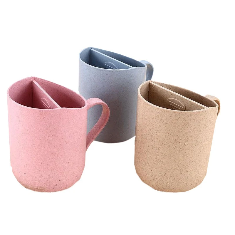 

Creative Filter wheat straw Tea Cup Plastic Tilt Tea Cup Tipping Teacup Ancient China Style Office Cup With Infuser 260ml