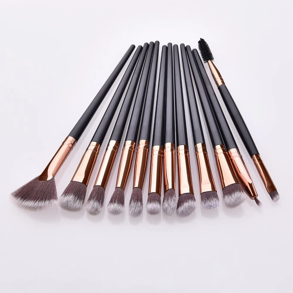 3-12pcs Makeup Brushes Set Professional Make Up Brushes Set Eye Shadow Blending Eyeliner Eyelash Eyebrow Brush For Makeup Tool