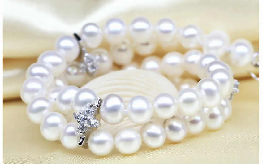 

FREE SHIPPING>>>@@ 1001 white akoya round pearl bracelets
