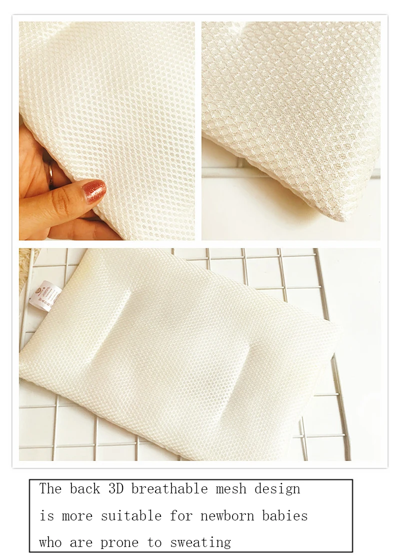Мягкий хлопок подушка для От 0 до 1 года одежда для малышей, детская одежда для сна подушка детская позиционер Анти ролл дышащие летние