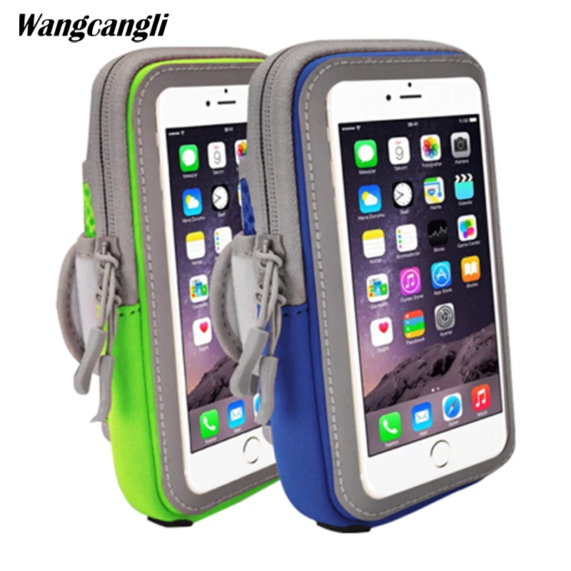 Wangcangli الرياضة تشغيل الشارة حقيبة حالة غطاء تشغيل شارة الهاتف المحمول العالمي في الهواء الطلق الرياضة الهاتف الذراع حقيبة