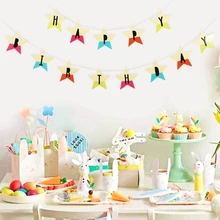 1pc Star Shape Happy Birthday Banner For Baby Girl Boys Birthday Party Decorations Party Favors Birthday Supplies