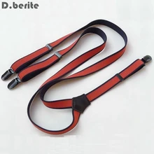 Мужские повседневные темно-красные полосатые подтяжки унисекс регулируемые подтяжки на ремешке для взрослых подтяжки для свадебной вечеринки BDXJ210