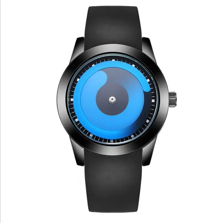 

New Fashion Blue Ocean Style Sports Watch Mens Watches Top Brand Luxury Silicone Strap Quartz Watches Relojes Hombre WOONUN