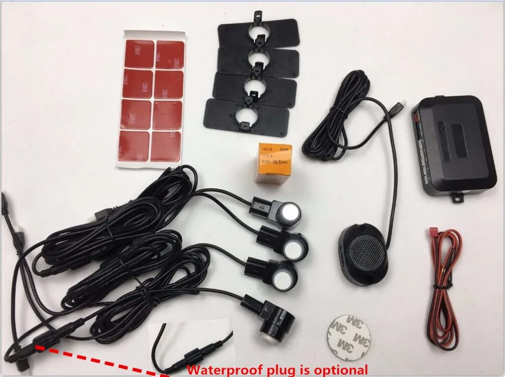 cheapest Car Parking Sensors Parktronics 4 kit Flat Sensors Reverse