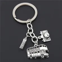Chaveiro ben, 1 peça, londres, ônibus, encantos com câmera, inglaterra, presente para viajantes e1635