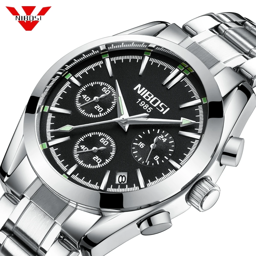 Billige NIBOSI Männer Quarz Sport Uhr Relogio Masculino Chronograph Militär Armee Uhren Uhr Männer Top Marke Luxus Kreative Uhr Männer