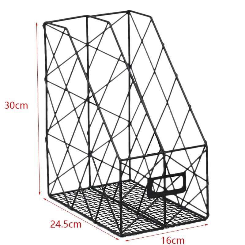 Простой металлический стеллаж для хранения файлов, офисные принадлежности, демонстрационная стойка, Настольная сетка, книга, журнал, коробка для хранения, полка, блок, противоскользящая рамка