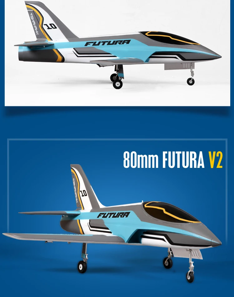 Радиоуправляемый самолет FMS 80 мм воздуховод вентилятор EDF Jet Futura V2 с рефлекторной гироскоп контроллер системы высокоскоростной модели самолета PNP EPO