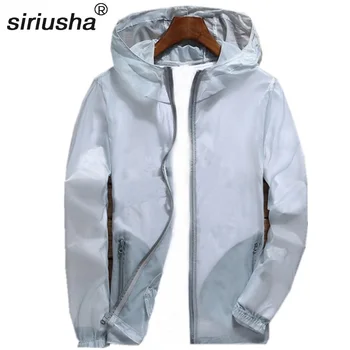 

Oversize To 7xl Skin Shirt Spring And Summer Thin Waterproof Trench Couples Coat Breathable Quick-drying 2020 New S110