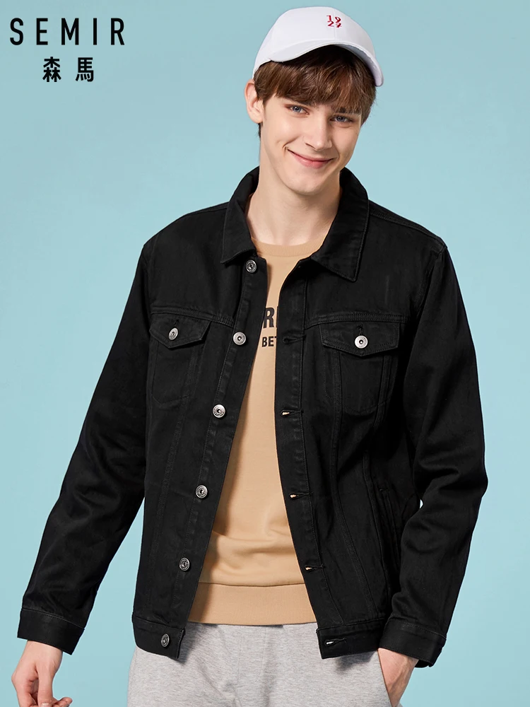En Ligne SEMIR hommes Denim veste hommes lavé Denim veste classique Denim veste avec col pour hommes décontracté mode printemps automne vêtements