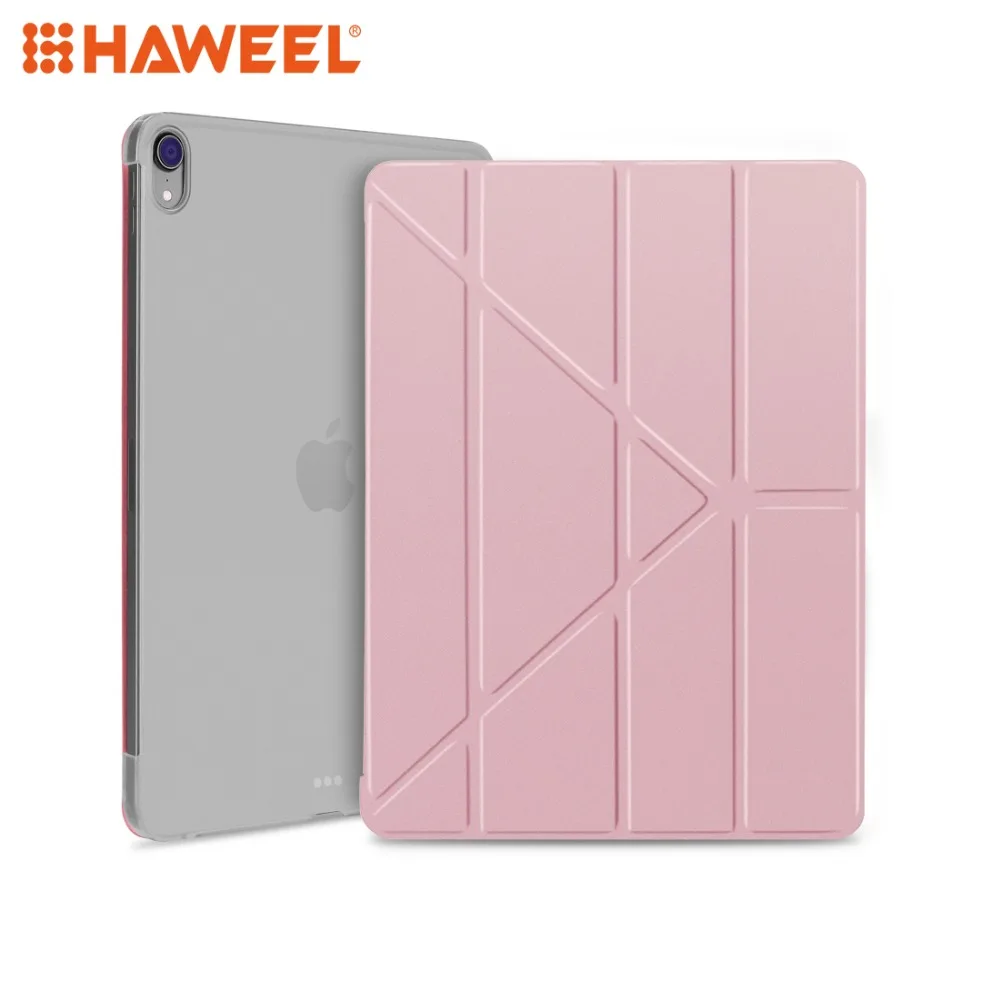 

HAWEEL Tablet Cover Case for iPad Pro 12.9 inch Multi-folding Shockproof TPU Protective Case with Holder Sleep Wake-up Function