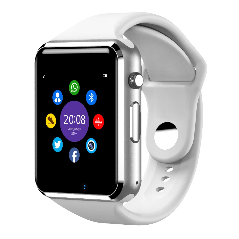 Умные часы SENBONO с Bluetooth, шагомер, монитор сна, оповещение, SMS, напоминание о звонке, часы с сенсорным экраном, умные часы для Andorid - Цвет: White