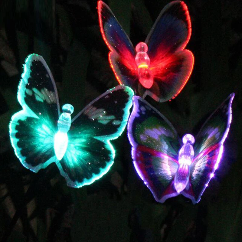 Color LED Garden Solar Light Outdoor Waterproof Butterfly Path Lawn Lamp Decoration solar garden lamp | Лампы и освещение