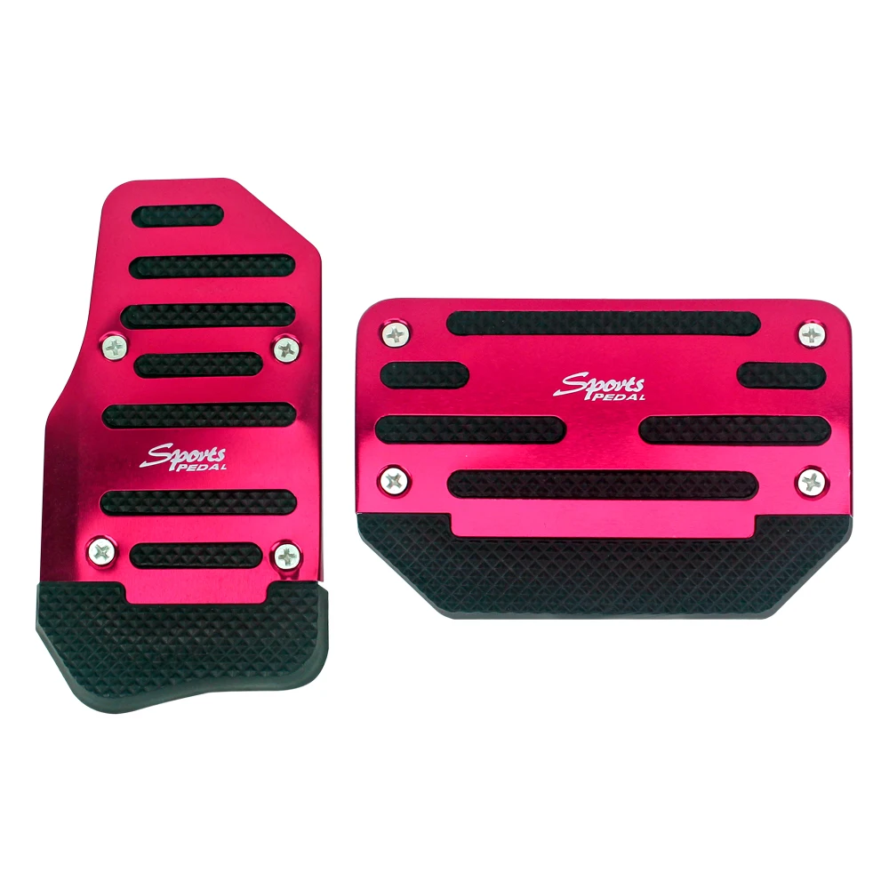 2pcs Red Auto Non-slip Pedal Car Pedals Universal Car-styling Aluminum Non-Slip Cover Kit Pedali Foot Treadle | Автомобили и