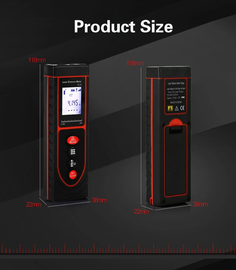 Лазерный дальномер высокоточная электронная линейка Инфракрасный измерительный прибор для измерения 40 метров