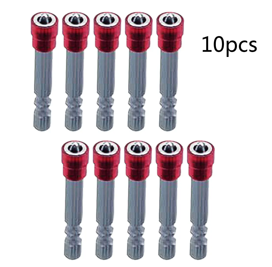 10pcs 1/4 Inch Hex Shank  65mm PH2 Cross Magnetic Screwdriver Bit Set For Plaster board screws locating Drywall dimpler Bit