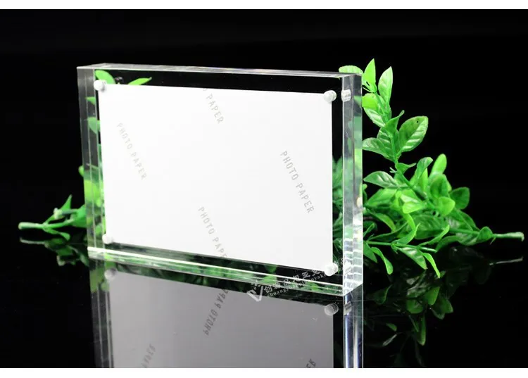 11 acrylic photo frame clear crystal magnet picture