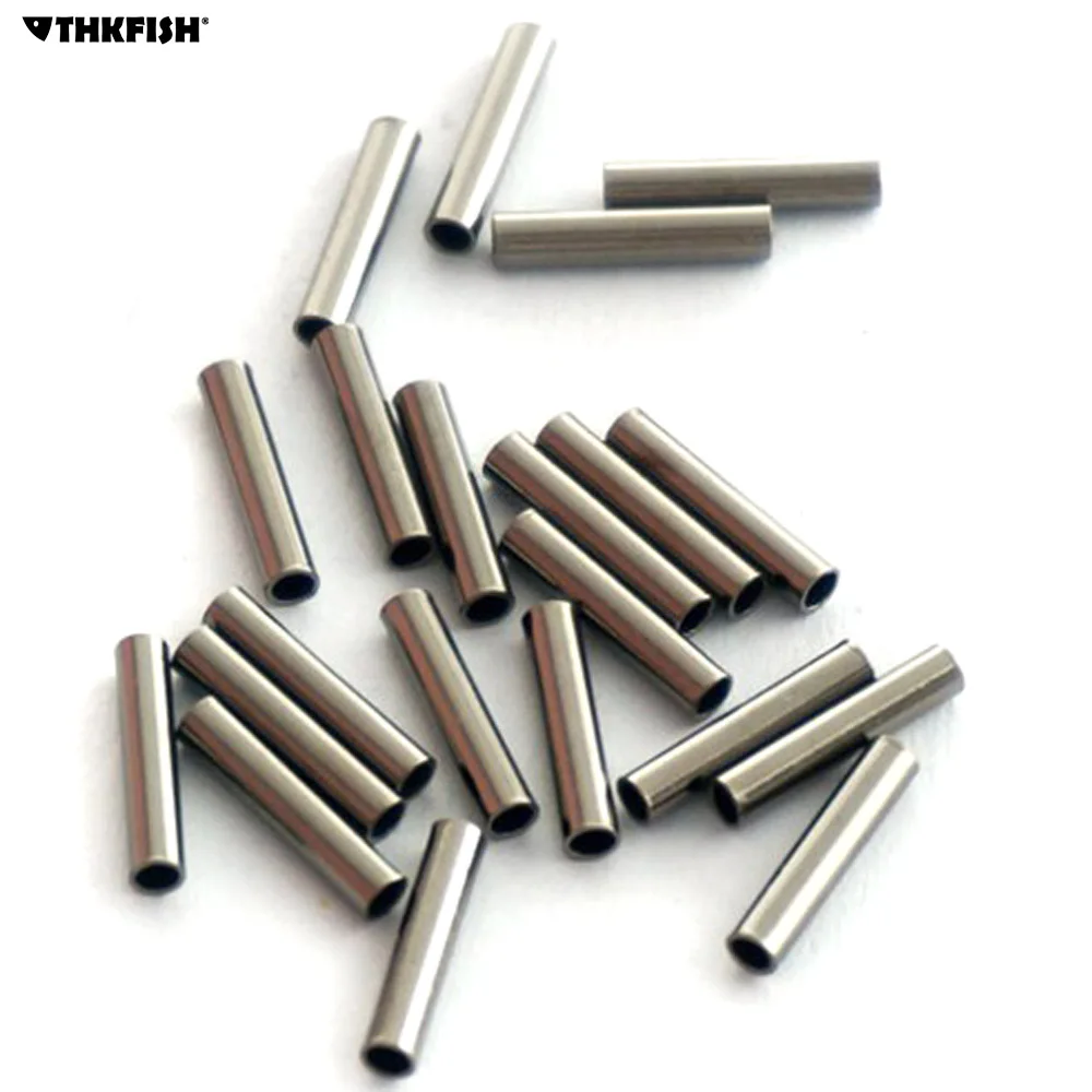 THKFISH 500 Pcs Fishing Line Aluminum Crimp Sleeve Copper Tube 1.8mm 3
