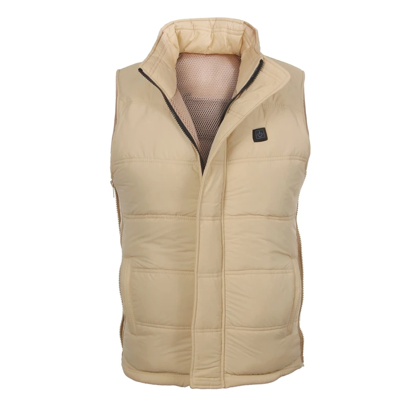 Electric Heated Vest Men's 6000mA, 7.4V Power Bank Included Size