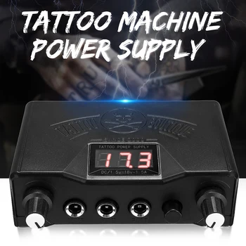 

for Liner Shader 110V/220V Tattoo Power Supply Machine Digital LCD Screen Foot Pedal DC 0-15V Black for Dual Convenient Compact