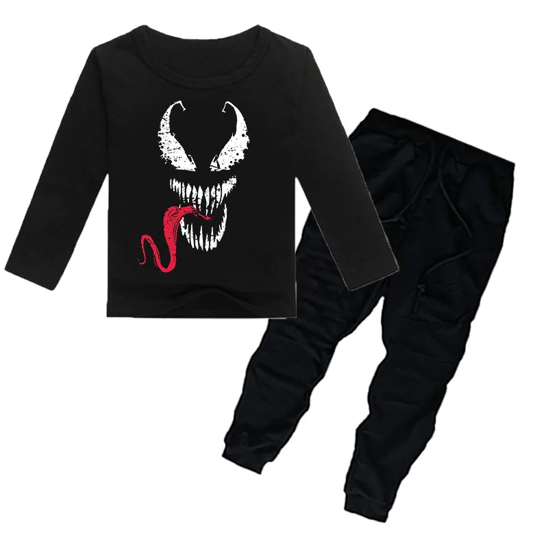 Venom Deadpool/детские толстовки с капюшоном пальто с длинными рукавами+ штаны, костюм из 2 предметов спортивные комплекты для мальчиков, детская одежда, спортивный костюм для детей от 2 до 14 лет - Цвет: style 14