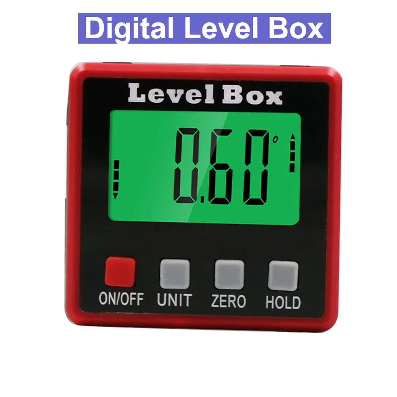  Mini Digital Protractor Level Box Digital Inclinometer Angle Measuring With Magnetic Digital Angle 