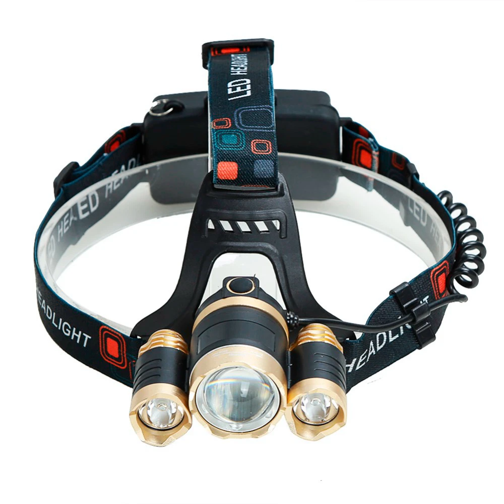 3 LED ZOOM 18650 LED Headlight Rechargeable Zoomable Headlamp outdoor