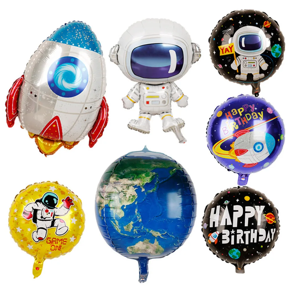 

Outer Space Party Astronaut Balloons Rocket Foil Balloons Galaxy Theme Party Boy Kids Birthday Party Decor Favors Helium Globals