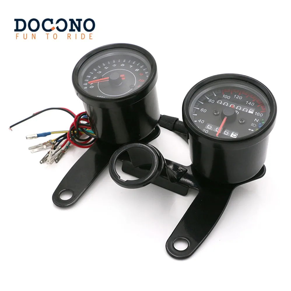 

Universal Motorcycle Speedometer Motorcycle Eletric Tachometer Escape Mechanics Instruments System for Vintage CG125 Scooter