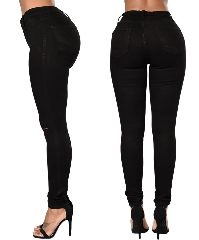 Black-Trendy-Slit-Knee-Denim-Pants-LC78687-2-2