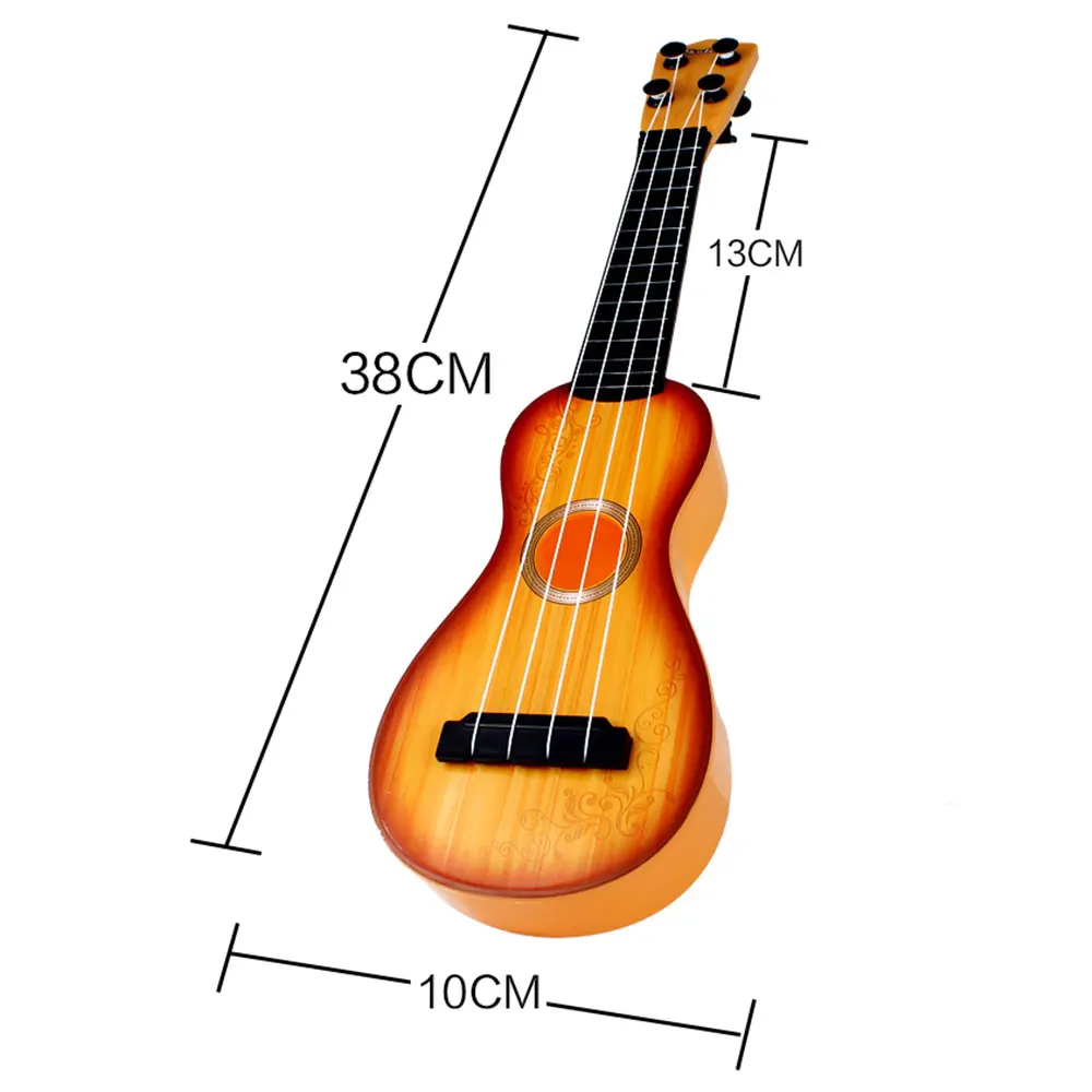 4 струны Обучающие Веселые Гавайские гитары укулеле Защита окружающей среды для начинающих детей маленькая гитара игрушка ребенок образование подарок на год 38*10 см