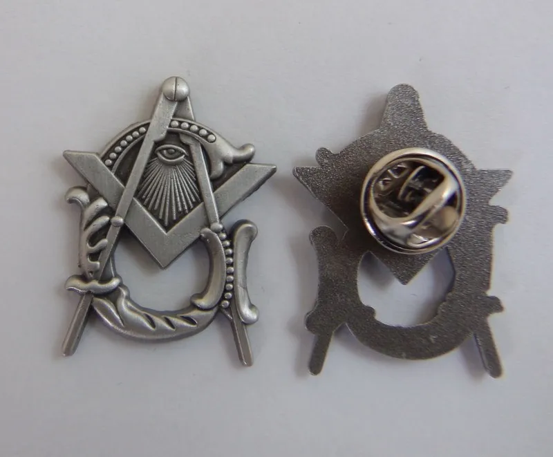 Масонский значок булавки на лацканы масон, вольный каменщик античный серебряный стиль B21