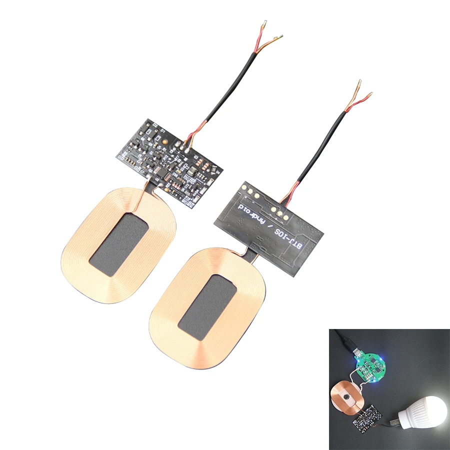 

Wireless Charger Receiver Module PCBA Board Coil QI for Universal Android Diy Mobile Phone Built-in Modification