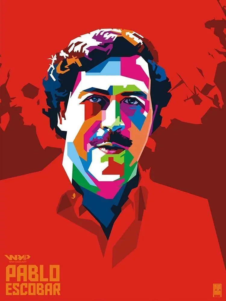 Нарко Колумбии Pablo Escobar плакат на тему детектива классическое, ретро, винтажное декоративная крафт-бумага Настенная Наклейка «сделай сам» для дома Бар Плакаты Декор подарок - Цвет: Серый