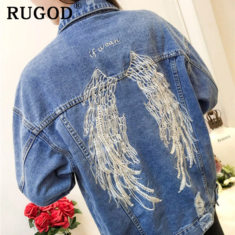 RUGOD винтажные женские джинсовые куртки для женщин 2020 Весенняя Осенняя Верхняя